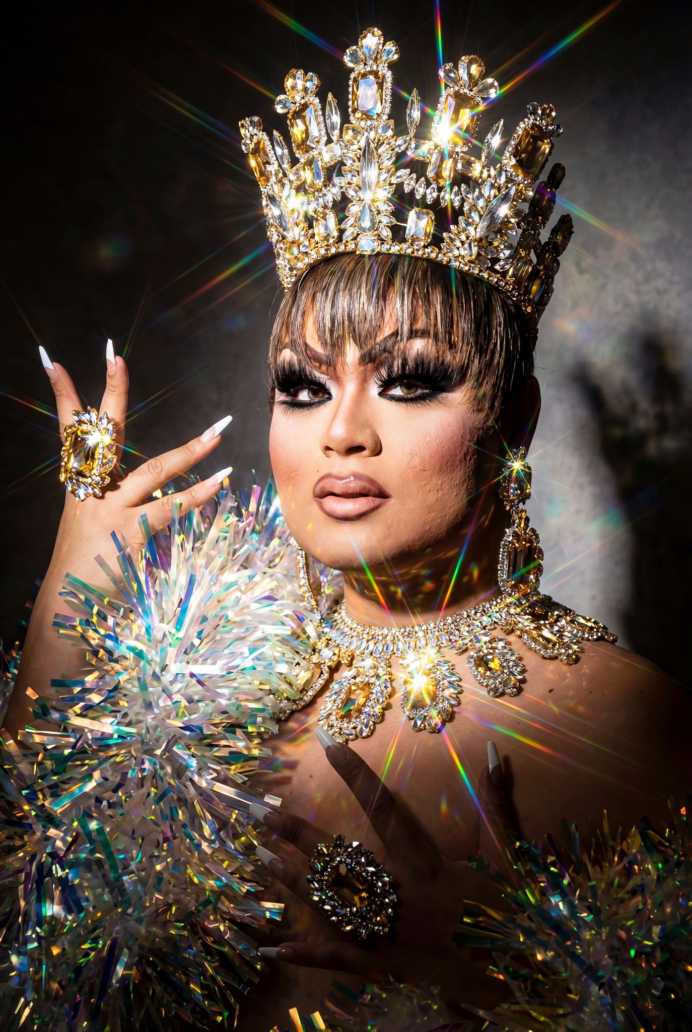 drag queen crown editorial portrait san diego